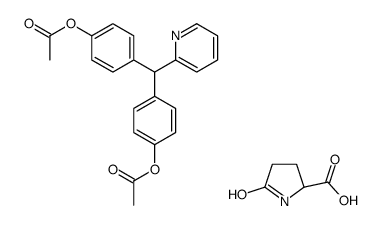 5-oxo-L-proline, compound with (2-pyridylmethylene)di-p-phenylene diacetate (1:1) structure