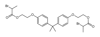 2-[4-[2-[4-[2-(2-bromopropanoyloxy)ethoxy]phenyl]propan-2-yl]phenoxy]ethyl 2-bromopropanoate结构式