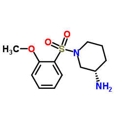 (3S)-1-[(2-Methoxyphenyl)sulfonyl]-3-piperidinamine结构式