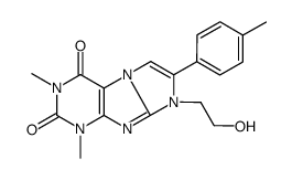 6-(2-hydroxyethyl)-2,4-dimethyl-7-(4-methylphenyl)purino[7,8-a]imidazole-1,3-dione结构式