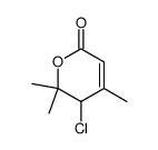 5-Chlor-4,6,6-trimethyl-5,6-dihydro-2H-pyran-2-on结构式