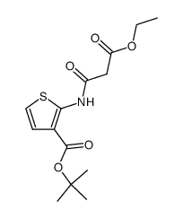 2-ethoxycarbonyl-N-(3-t-butyloxycarbonyl-2-thienyl)acetamide结构式