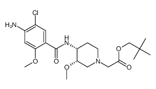 neopentyl 2-((3S,4R)-4-(4-amino-5-chloro-2-methoxybenzamido)-3-methoxypiperidin-1-yl)acetate Structure