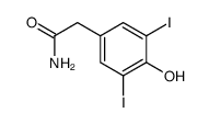 (4-hydroxy-3,5-diiodo-phenyl)-acetic acid amide Structure