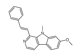 7-methoxy-9-methyl-1-styryl-9H-β-carboline结构式