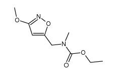 3-methoxy-5-(N-ethoxycarbonyl-N-methylaminoethyl)isoxazole结构式