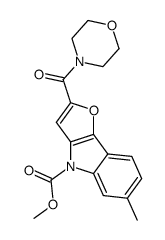 6-Methyl-2-(morpholine-4-carbonyl)-furo[3,2-b]indole-4-carboxylic acid methyl ester结构式