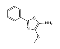 4-methylsulfanyl-2-phenyl-1,3-thiazol-5-amine Structure