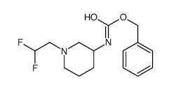 benzyl N-[(3S)-1-(2,2-difluoroethyl)piperidin-3-yl]carbamate结构式