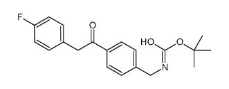 tert-butyl N-[[4-[2-(4-fluorophenyl)acetyl]phenyl]methyl]carbamate Structure