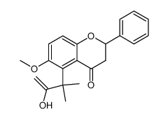 (2S)-8-[(E)-3-Hydroxy-3-methyl-1-butenyl]-2α-phenyl-7-methoxychroman-4-one Structure