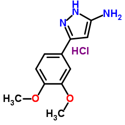 3-(3,4-Dimethoxyphenyl)-1H-pyrazol-5-amine hydrochloride (1:1)结构式