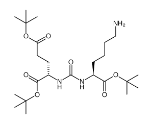 (S)-Di-Tert-Butyl 2-(3-((S)-6-Amino-1-(Tert-Butoxy)-1-Oxohexan-2-Yl)Ureido)Pentanedioate Structure