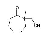 2-Hydroxymethyl-2-methyl-cycloheptan-1-one结构式