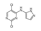 2,5-dichloro-N-(1H-pyrazol-5-yl)pyrimidin-4-amine结构式