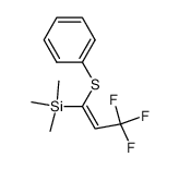 2-(trifluoromethyl)-1-(phenylsulfenyl)vinyltrimethylsilane结构式