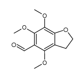 4,6,7-trimethoxy-2,3-dihydro-benzofuran-5-carbaldehyde结构式