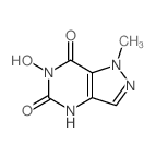 1H-Pyrazolo[4,3-d]pyrimidine-5,7(4H,6H)-dione,6-hydroxy-1-methyl-结构式