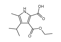 4-isopropyl-5-methyl-pyrrole-2,3-dicarboxylic acid-3-ethyl ester结构式