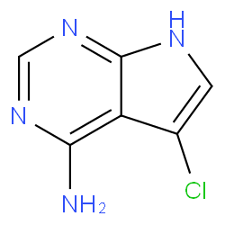 5-氯-7H-吡咯并[2,3-d]嘧啶-4-胺结构式