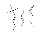 acetic acid-(2-bromomethyl-6-tert-butyl-4-methyl-phenyl ester)结构式