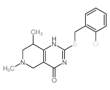 Pyrido[4,3-d]pyrimidin-4(3H)-one,2-[[(2-chlorophenyl)methyl]thio]-5,6,7,8-tetrahydro-6,8-dimethyl- picture