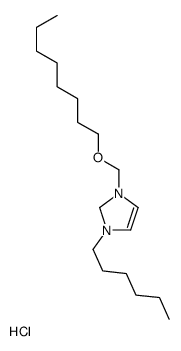 1-hexyl-3-(octoxymethyl)-1,2-dihydroimidazol-1-ium,chloride Structure