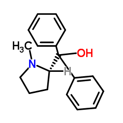 Α,Α-二苯基-N-甲基-L-脯氨醇结构式