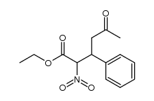 2-nitro-5-oxo-3-phenylhexanoic acid ethyl ester结构式