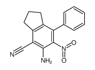 5-氨基-6-硝基-7-苯基-2,3-二氢-1H-茚-4-甲腈结构式
