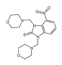 1,3-bis(morpholin-4-ylmethyl)-4-nitrobenzimidazole-2-thione结构式