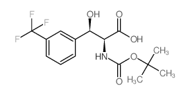 Boc-D-threo-3-(3-trifluoromethylphenyl)serine结构式