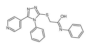 N-phenyl-2-[(4-phenyl-5-pyridin-4-yl-1,2,4-triazol-3-yl)sulfanyl]acetamide结构式