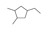 4-ethyl-1,2-dimethylcyclopentane结构式