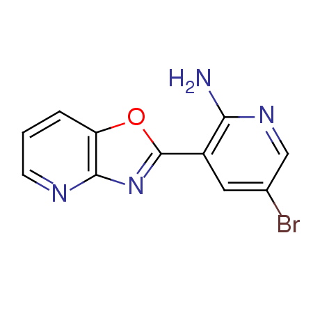 5-Bromo-3-oxazolo[4,5-b]pyridin-2-yl-2-pyridinamine Structure