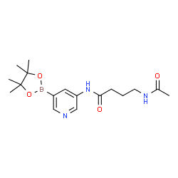 5-(4-Acetamidobutanamido)pyridine-3-boronic acid pinacol ester结构式