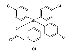 tetrakis(4-chlorophenyl)antimony acetate Structure