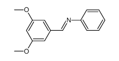 (E)-N-(3,5-dimethoxybenzylidene)aniline Structure