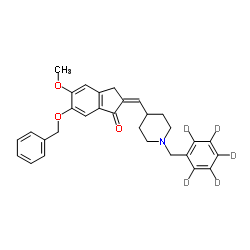 1-(Benzyl-d5)-4-[(6-benzyloxy-5-methoxy-1-indanone)-2-ylidenyl]methylpiperidine结构式