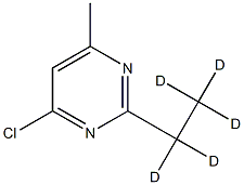 4-Chloro-6-methyl-2-(ethyl-d5)-pyrimidine结构式