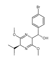 1-(4-Bromophenyl)-1-(2,5-dihydro-5-isopropyl-3,6-dimethoxy-2-pyrazinyl)methanol结构式