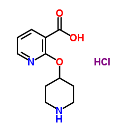 2-(4-Piperidinyloxy)nicotinic acid hydrochloride (1:1)结构式