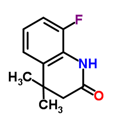 8-Fluoro-4,4-dimethyl-1,3-dihydroquinolin-2-one结构式