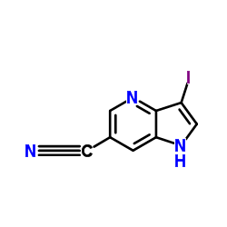 6-Cyano-3-iodo-4-azaindole结构式