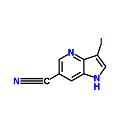 6-Cyano-3-iodo-4-azaindole Structure