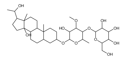 2-[5-hydroxy-6-[[14-hydroxy-17-(1-hydroxyethyl)-10,13-dimethyl-1,2,3,4,5,6,7,8,9,11,12,15,16,17-tetradecahydrocyclopenta[a]phenanthren-3-yl]oxy]-4-methoxy-2-methyloxan-3-yl]oxy-6-(hydroxymethyl)oxane-3,4,5-triol Structure