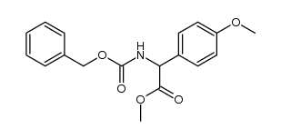 methyl 2-(((benzyloxy)carbonyl)amino)-2-(4-methoxyphenyl)acetate结构式