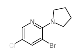 3-Bromo-5-chloro-2-(pyrrolidin-1-yl)pyridine Structure