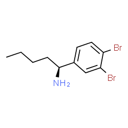 (1S)-1-(3,4-DIBROMOPHENYL)PENTYLAMINE结构式