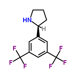 (2S)-2-[3,5-Bis(trifluoromethyl)phenyl]pyrrolidine Structure